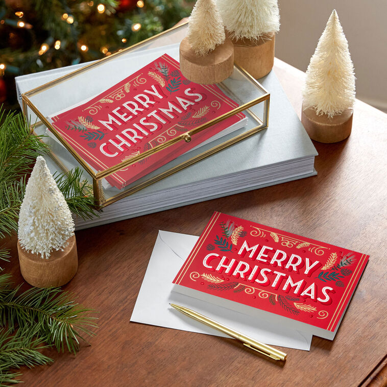 Art Deco Billboard Boxed Christmas Cards Pack in use image number 7