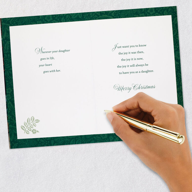 Holiday Wreath Daughter Christmas Card signing card image number 7