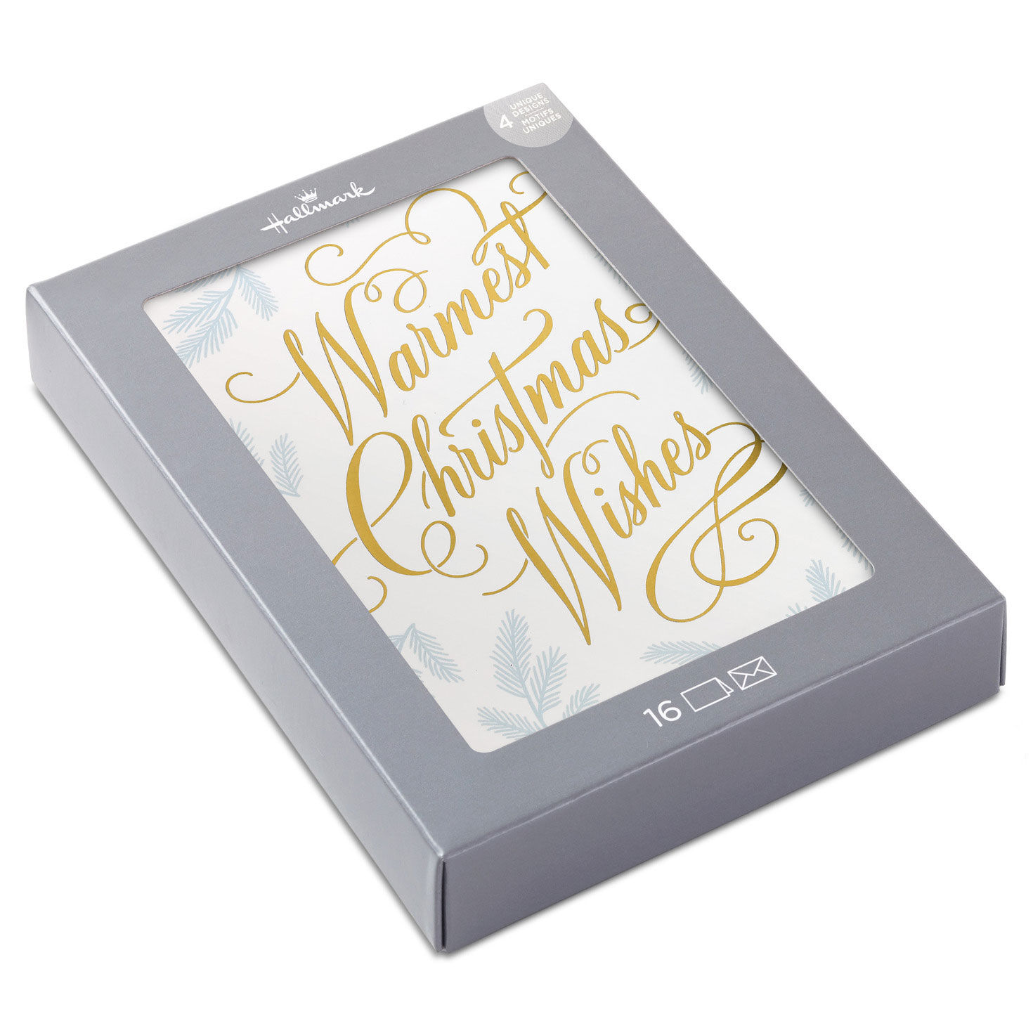 Blue and Gold Boxed Christmas Card Assortment package front image number 2