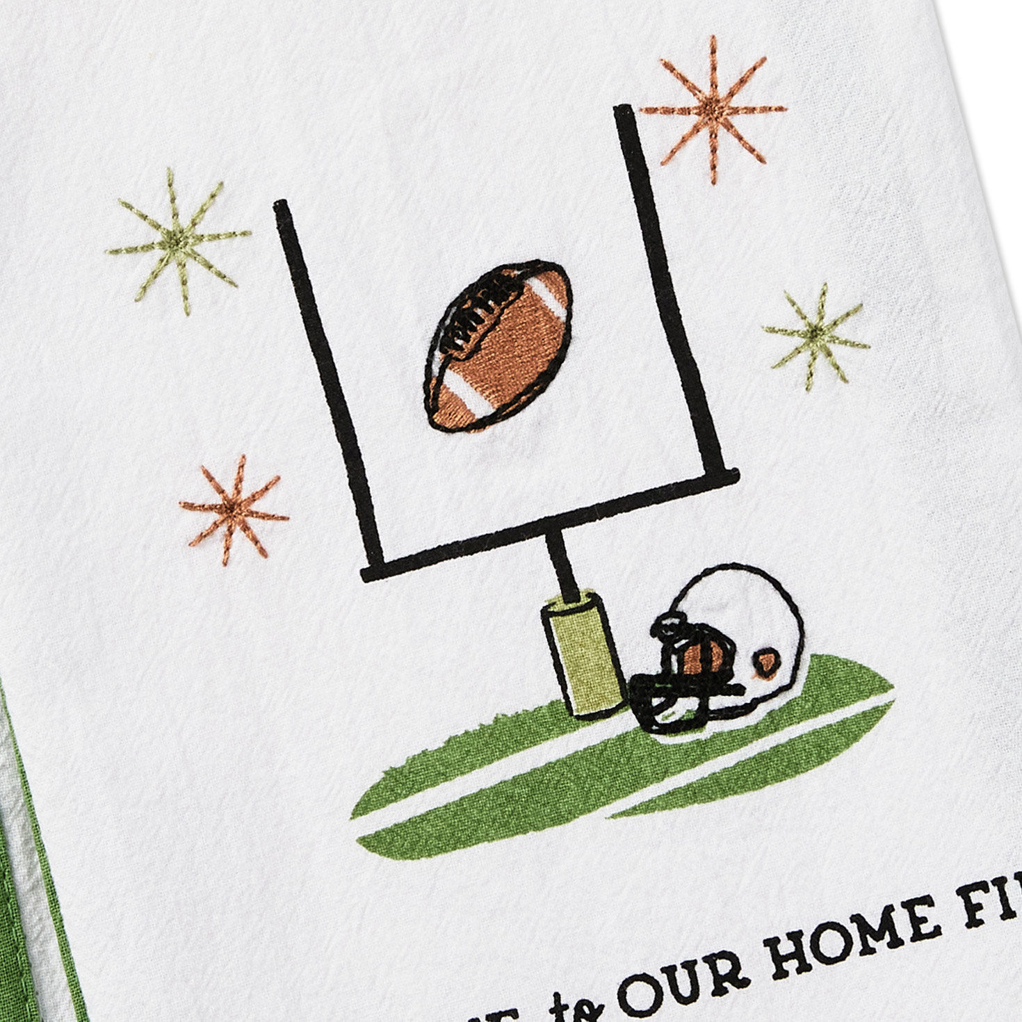 Welcome to Our Home Field Tea Towel closeup view image number 4
