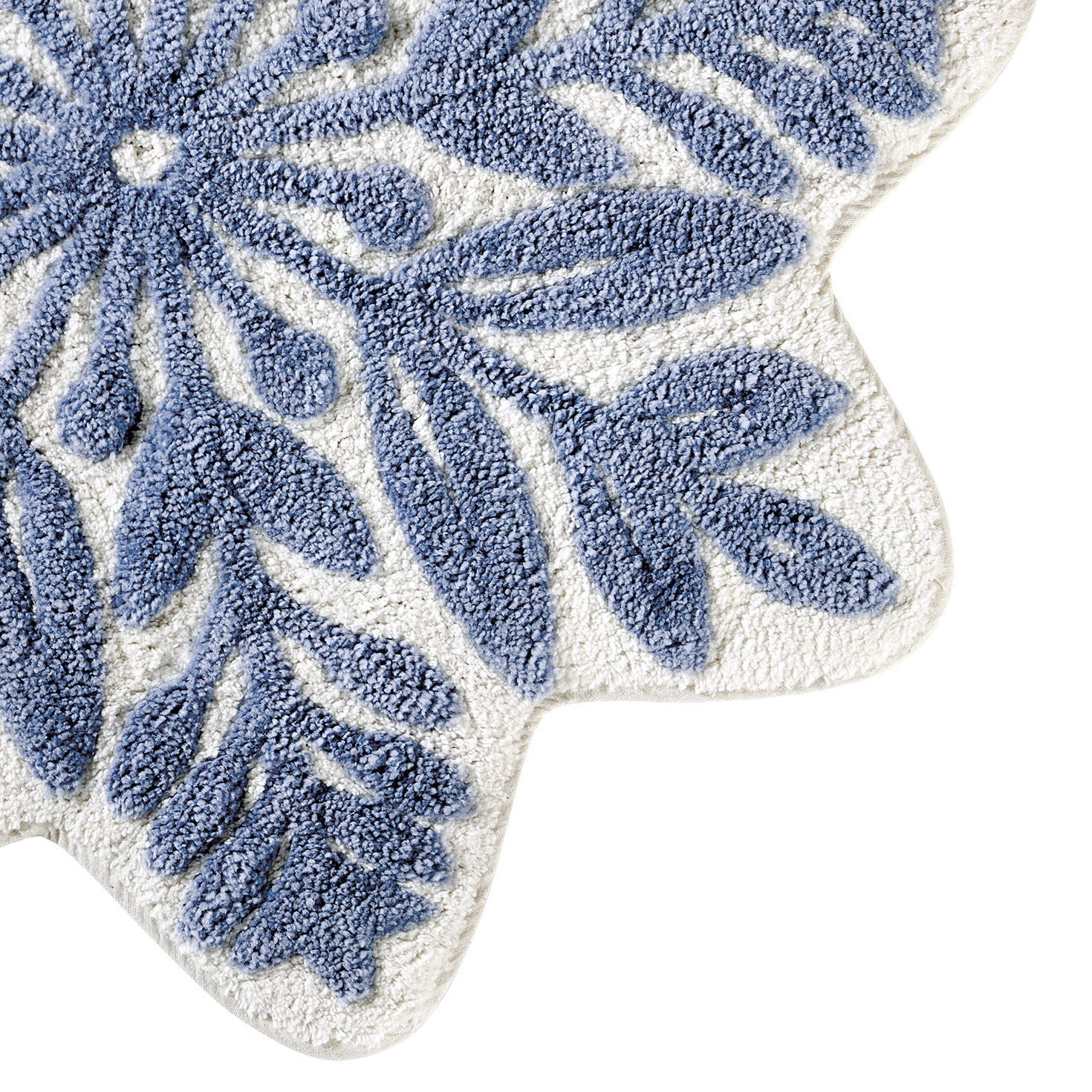 Hallmark Shaped Snowflake Tufted Bath Rug upclose view image number 4