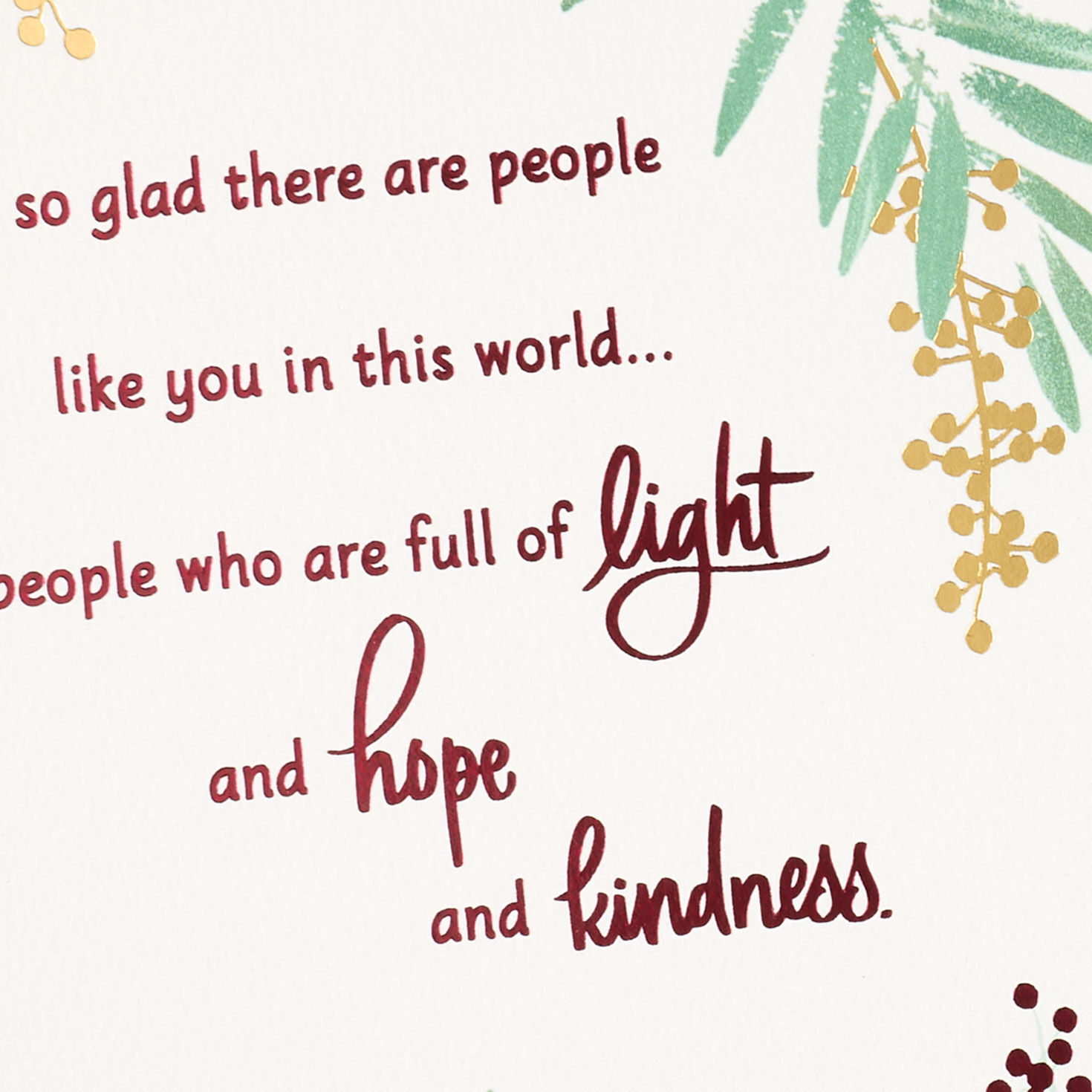 Modern Greenery Christmas Card Card Front Detail image number 5