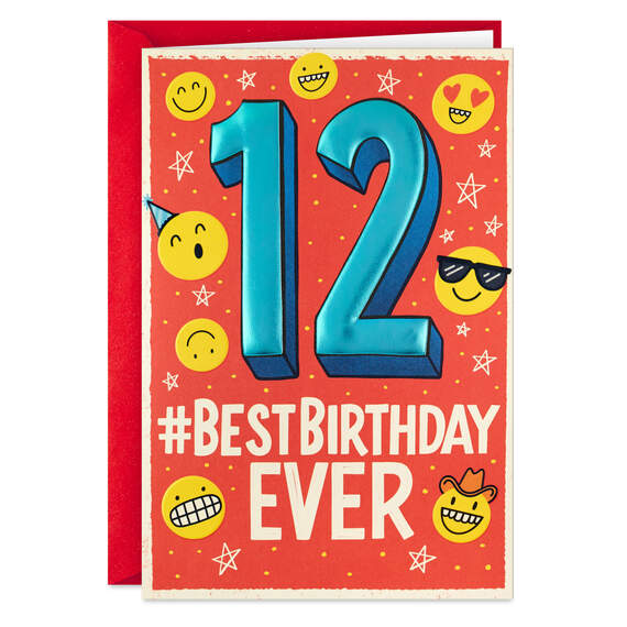Best Birthday Ever 12th Birthday Card