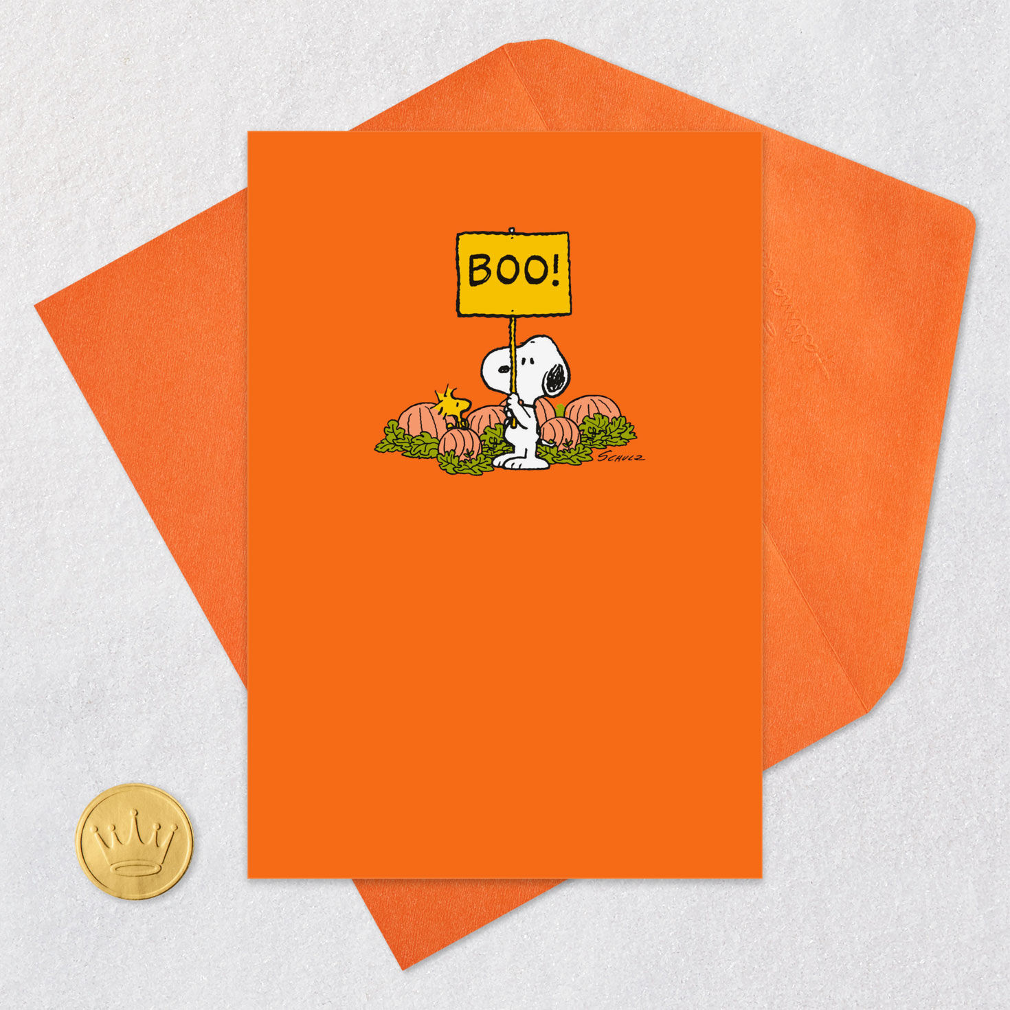 Peanuts® Snoopy and Woodstock Boo-Hoo Miss You Halloween Card for only USD 2.00 | Hallmark