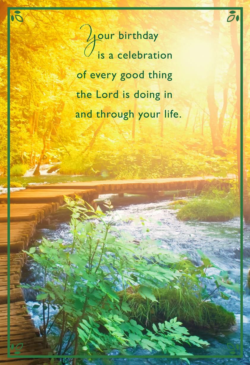 Celebrate and Thank God Religious Birthday Card