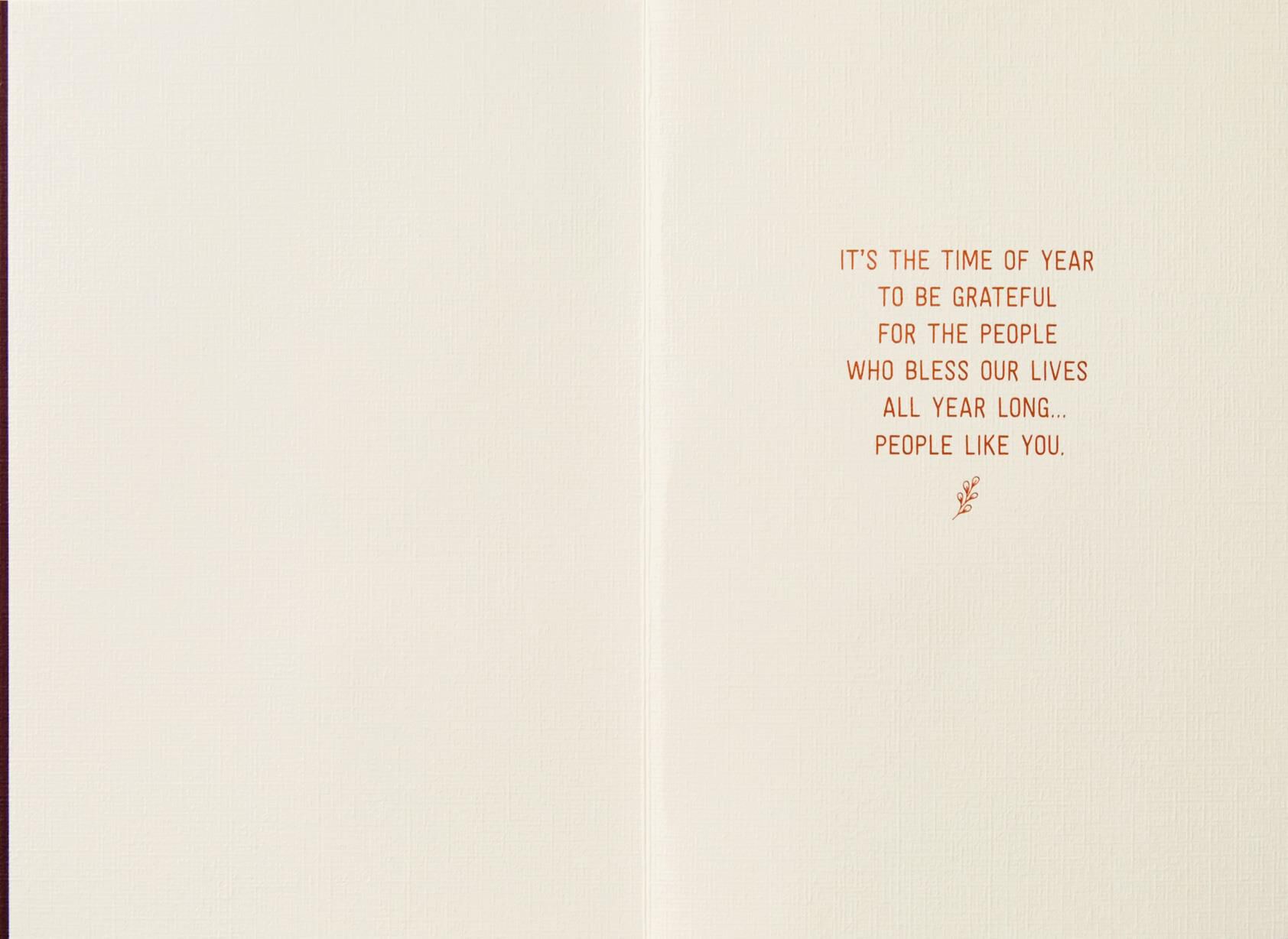 Grateful for You Thanksgiving Card