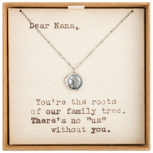 Tree Charm Dear You Nana Necklace, 17.5", 