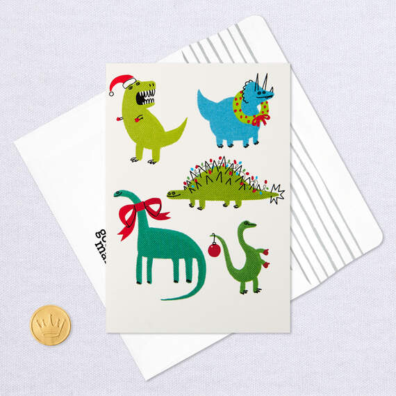 Decked-Out Dinosaurs Christmas Card, , large image number 5