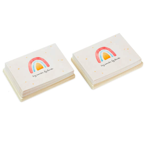 Tiny Wonder Rainbow Blank Thank-You Notes, Pack of 40