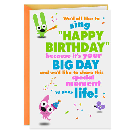 hoops&yoyo™ Pass the Cake Birthday Card With Sound, , large image number 1