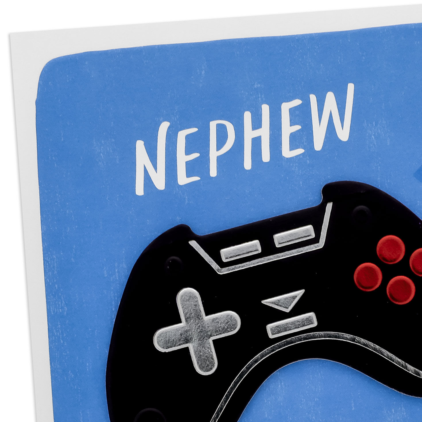 Blue Video Game Controller Nephew Birthday Card Card Front Detail image number 4