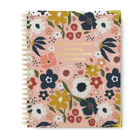 Mary Square Pray About Everything Floral Prayer Journal
