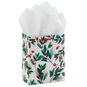 6.5" Winter Greenery Small Christmas Gift Bag With Tissue Paper, , large image number 6