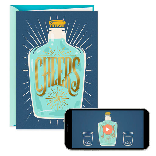 Cheers to You Video Greeting Birthday Card, 