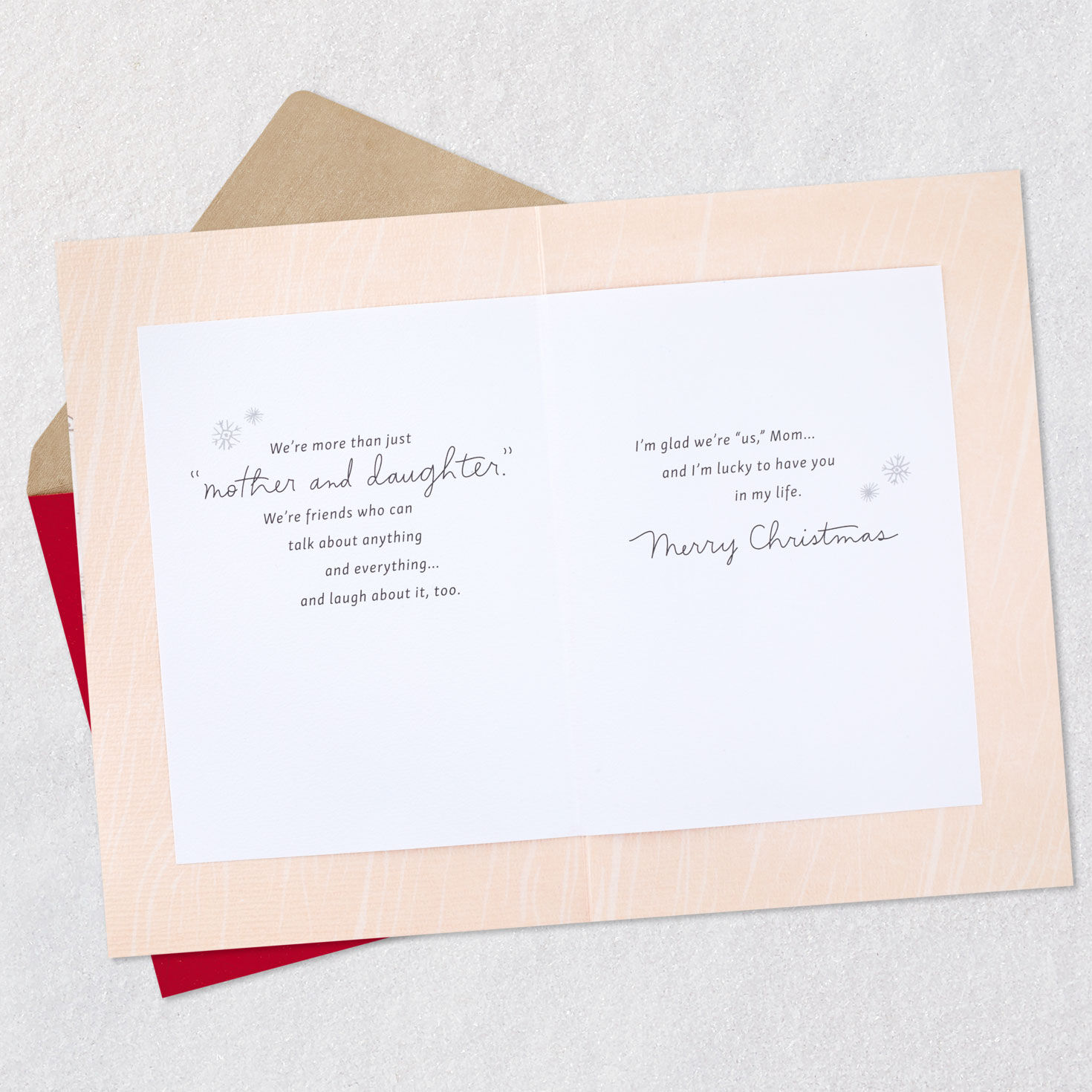 I Love That We're Close Christmas Card for Mom From Daughter, , large image number 4