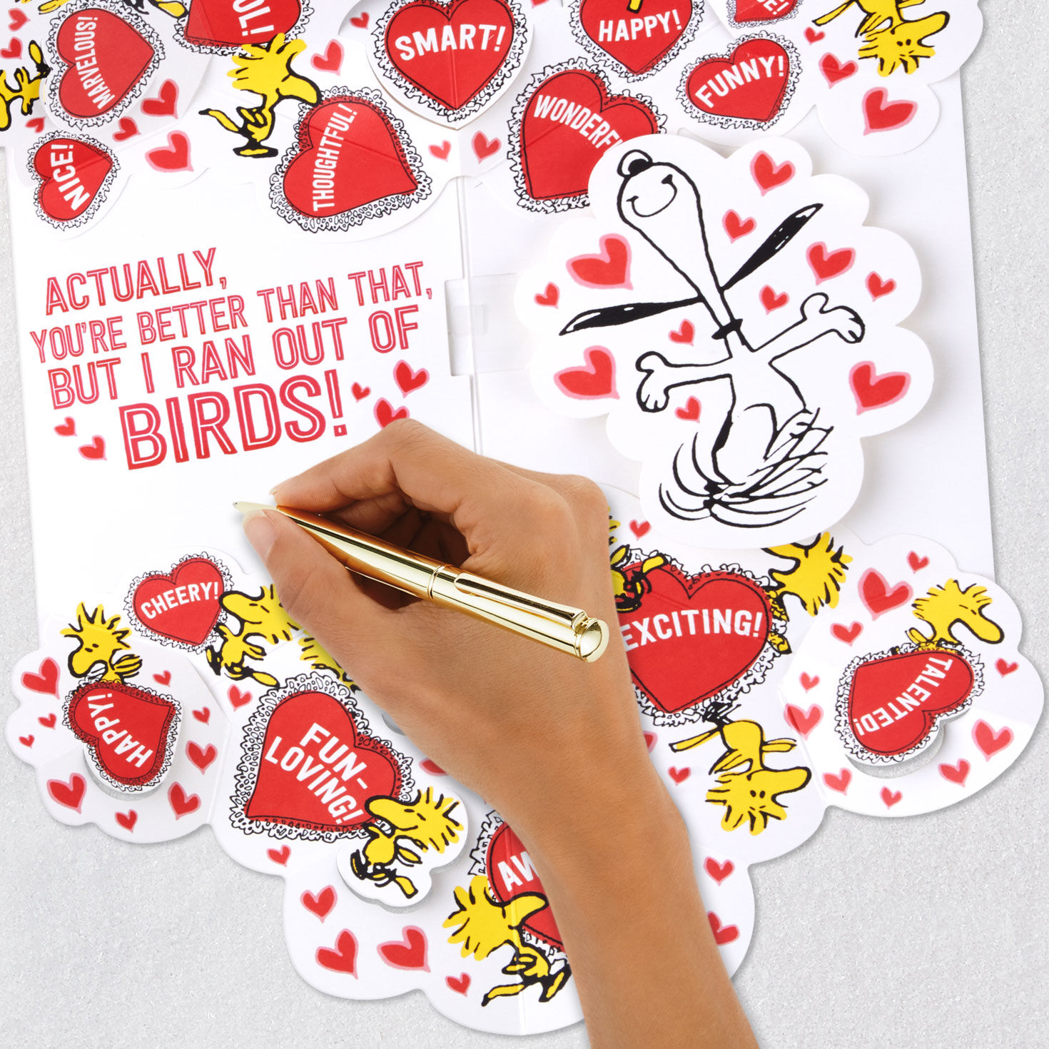 Peanuts® Snoopy and Woodstock Hearts Musical Pop-Up Valentine's Day Card for only USD 7.99 | Hallmark