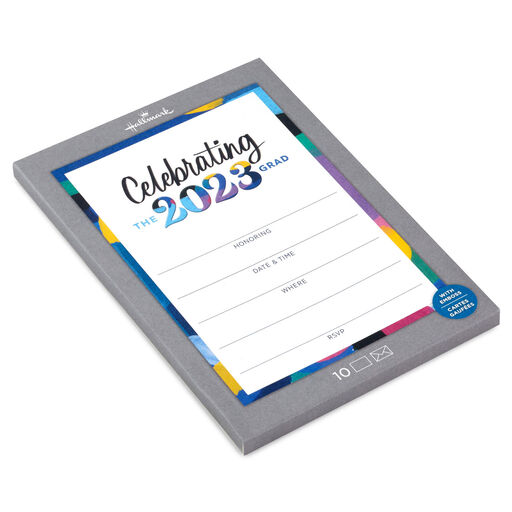 Brushstroke 2023 Graduation Party Invitations, Pack of 10, 