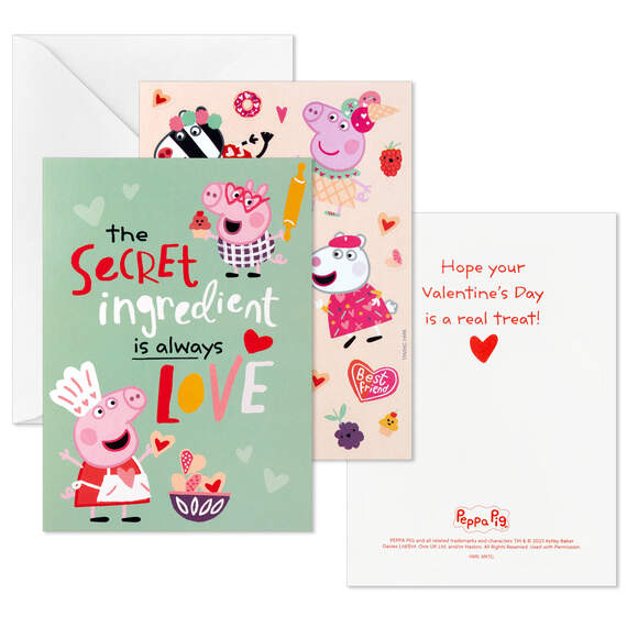 Peppa Pig Kids Assorted Valentines With Stickers, Pack of 24, , large image number 4