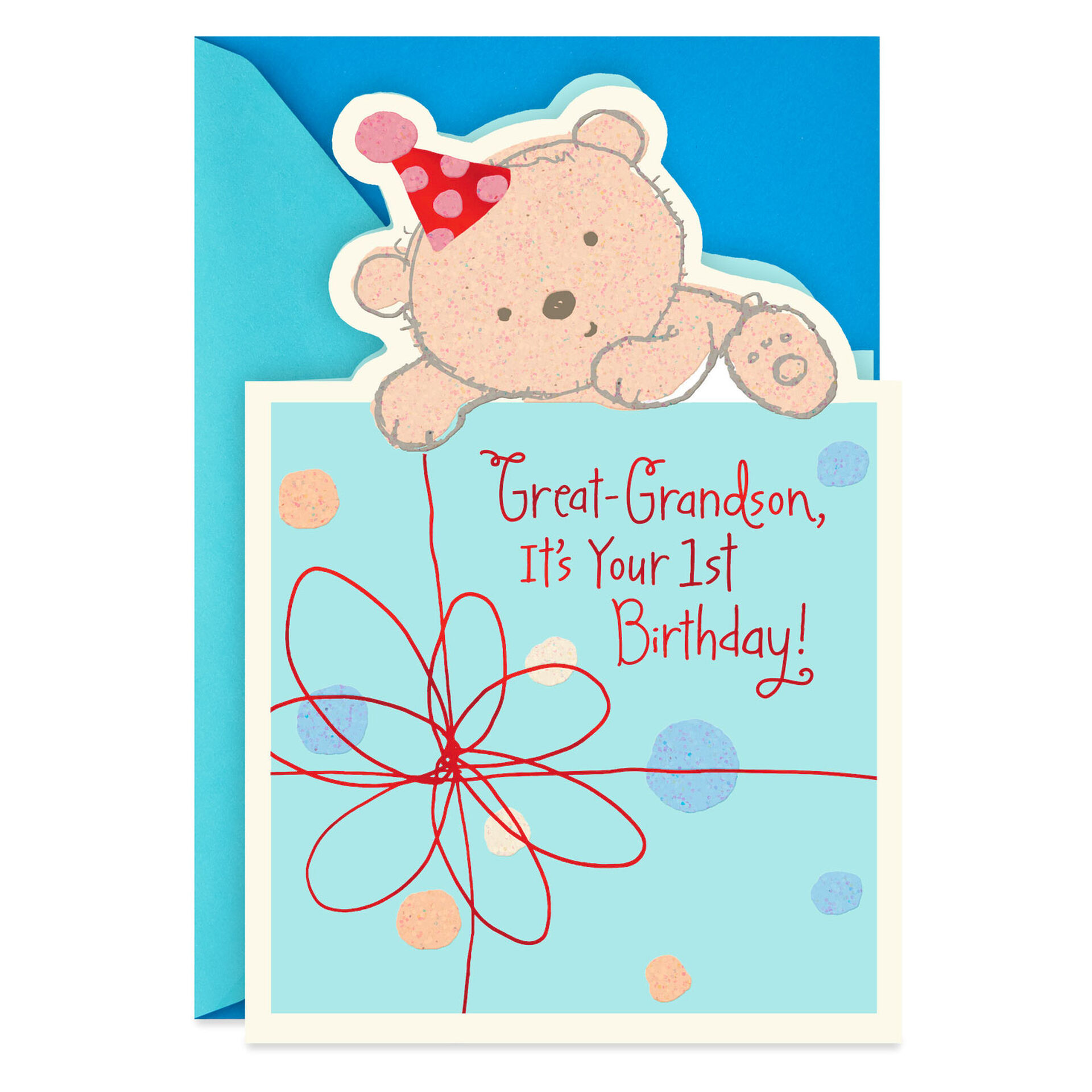 baby bear 1st birthday card for great grandson greeting cards hallmark