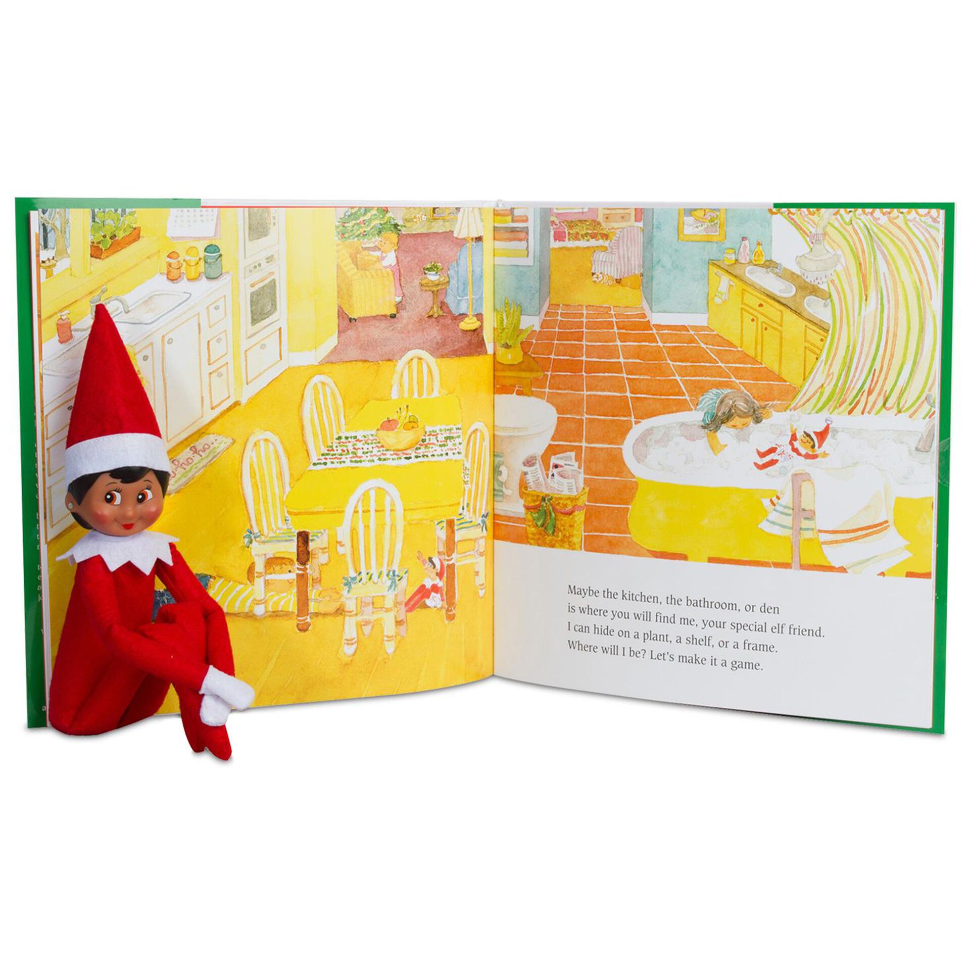 The Elf On The Shelf Book And Dark Skin Girl Elf Doll Activity Set Dolls Pretend Play Hallmark