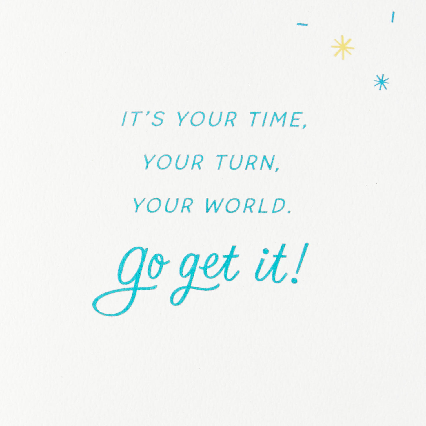 Globe With Teal Foil High School Graduation Card Sentiment image number 2