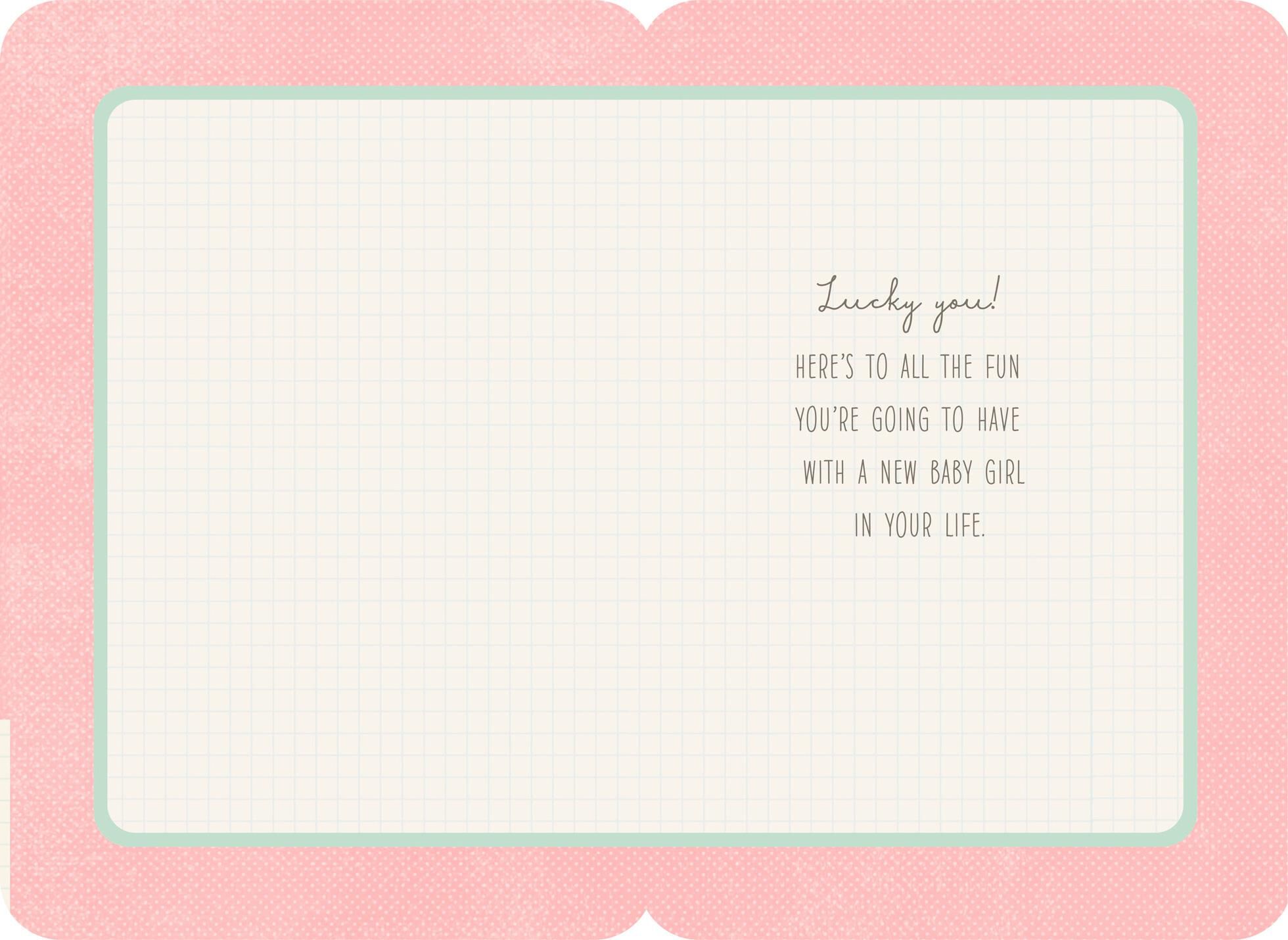 Little Lamb New Baby Girl Card