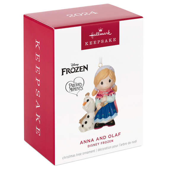 Disney Precious Moments Frozen Anna and Olaf Porcelain Ornament, , large image number 7