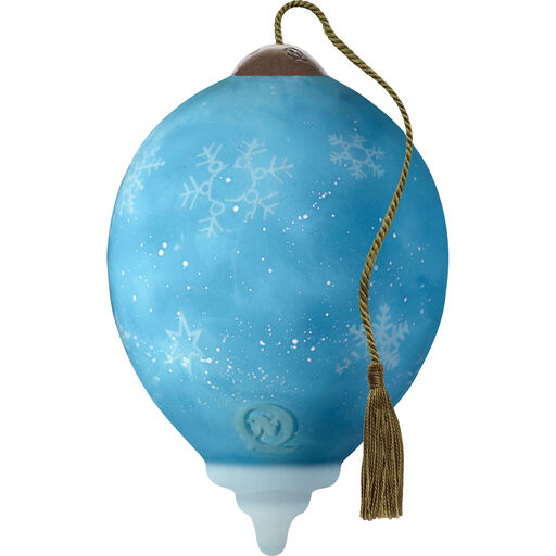 Ne'Qwa Art Christmas Joy Glass Christmas Tree Ornament, 3", 