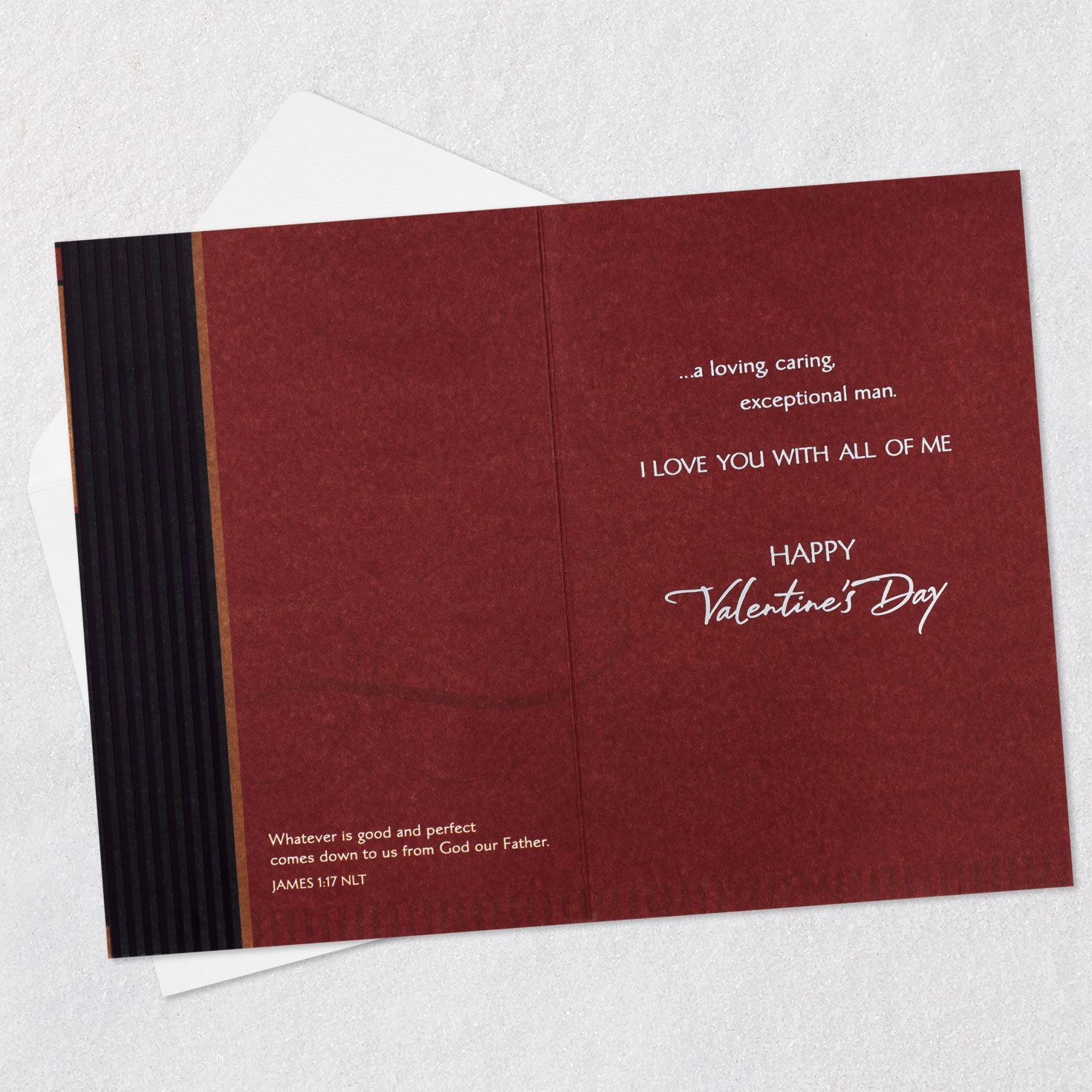 Heart Religious Valentine's Day Card for Husband Open card with envelope image number 4