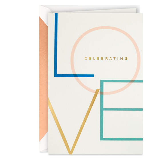 Celebrating Love and Both of You Wedding Card, , large image number 1