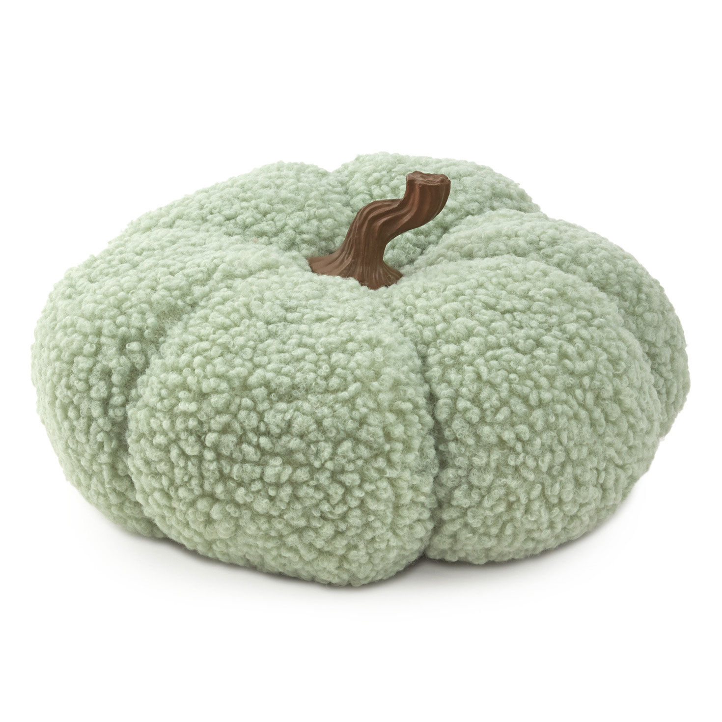 Sage Green Plush Fabric Pumpkin Fall Decoration  image number 2
