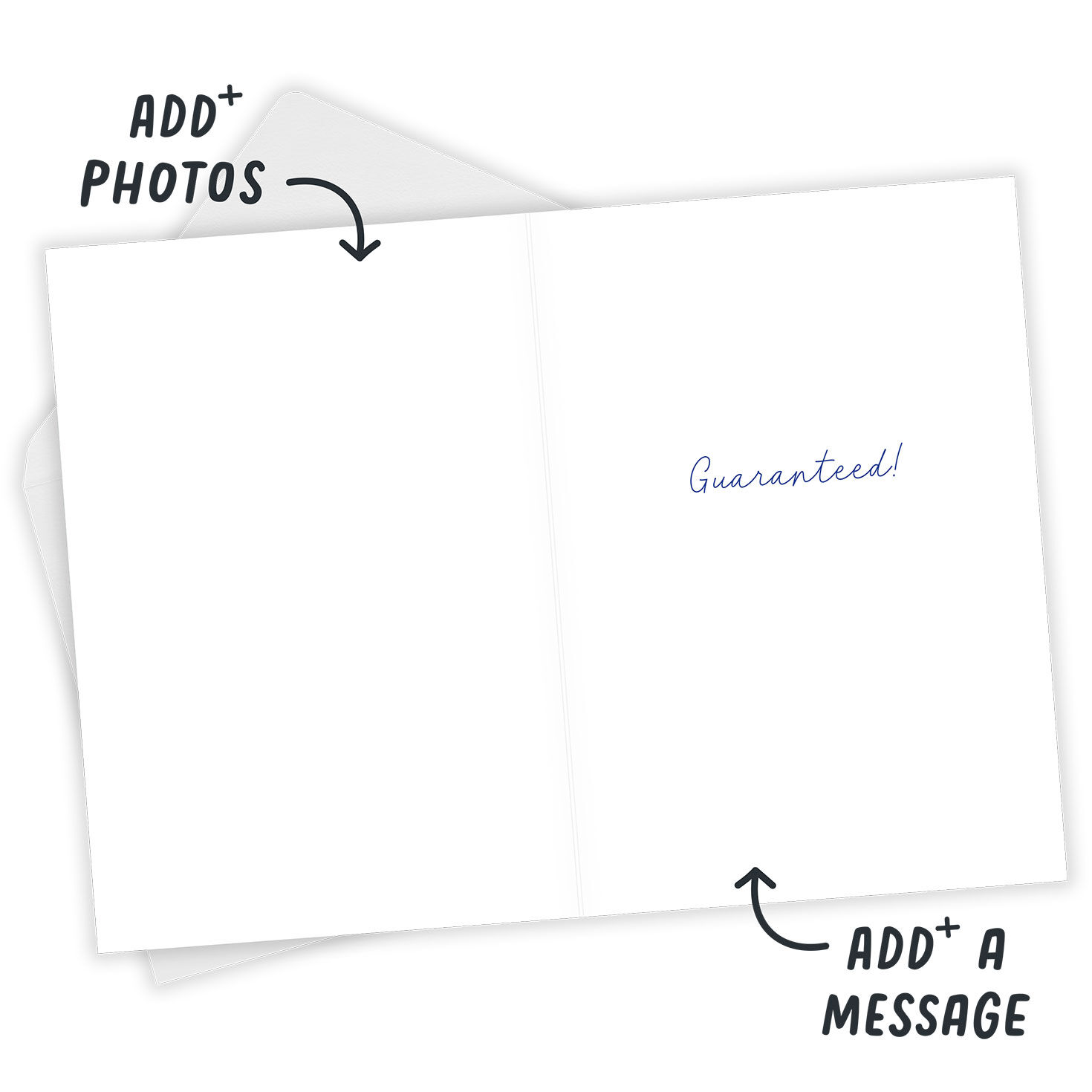 Yellow Flower on Stripes Personalized Friend Card Open Card with Envelope indicating personalization image number 4