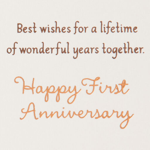 Summer, Autumn, Winter, Spring Trees First Anniversary Card, 