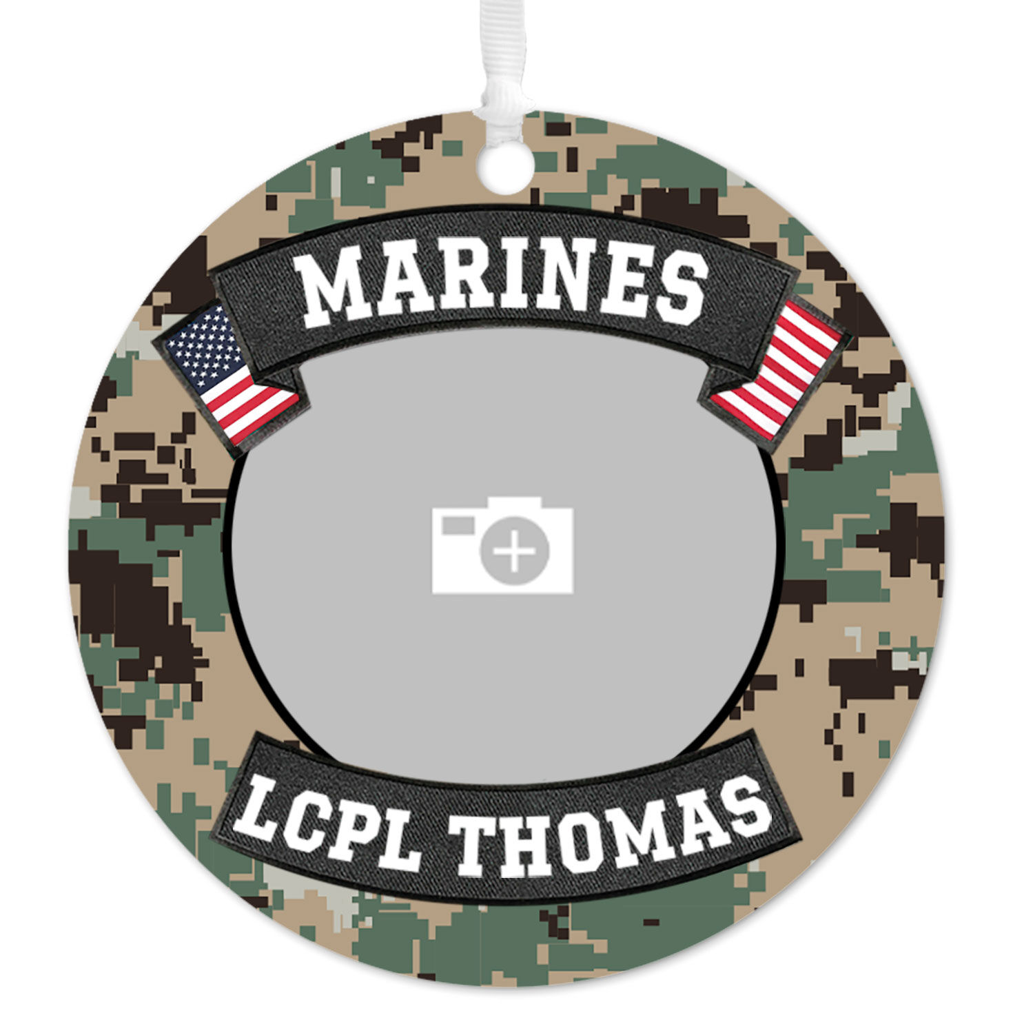 Marines Metal Personalized Ornament, Custom Photo and Text for only USD 17.99 | Hallmark