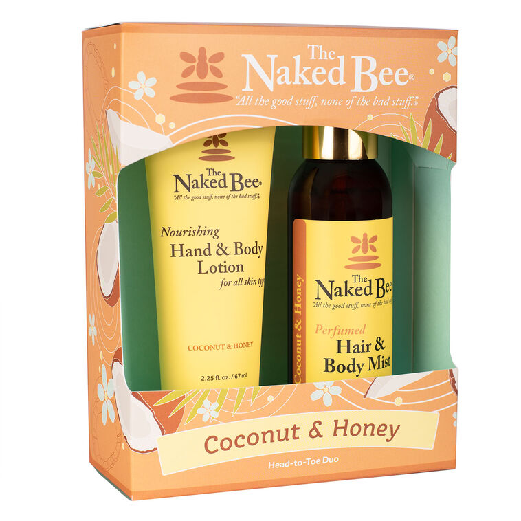 The Naked Bee Coconut and Honey Head-to-Toe Duo Gift Set