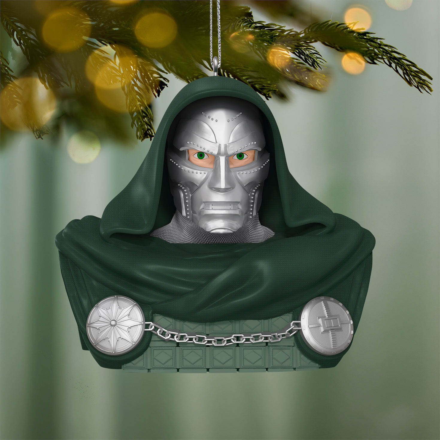 Marvel Doctor Doom Keepsake Ornament hanging on tree image number 2