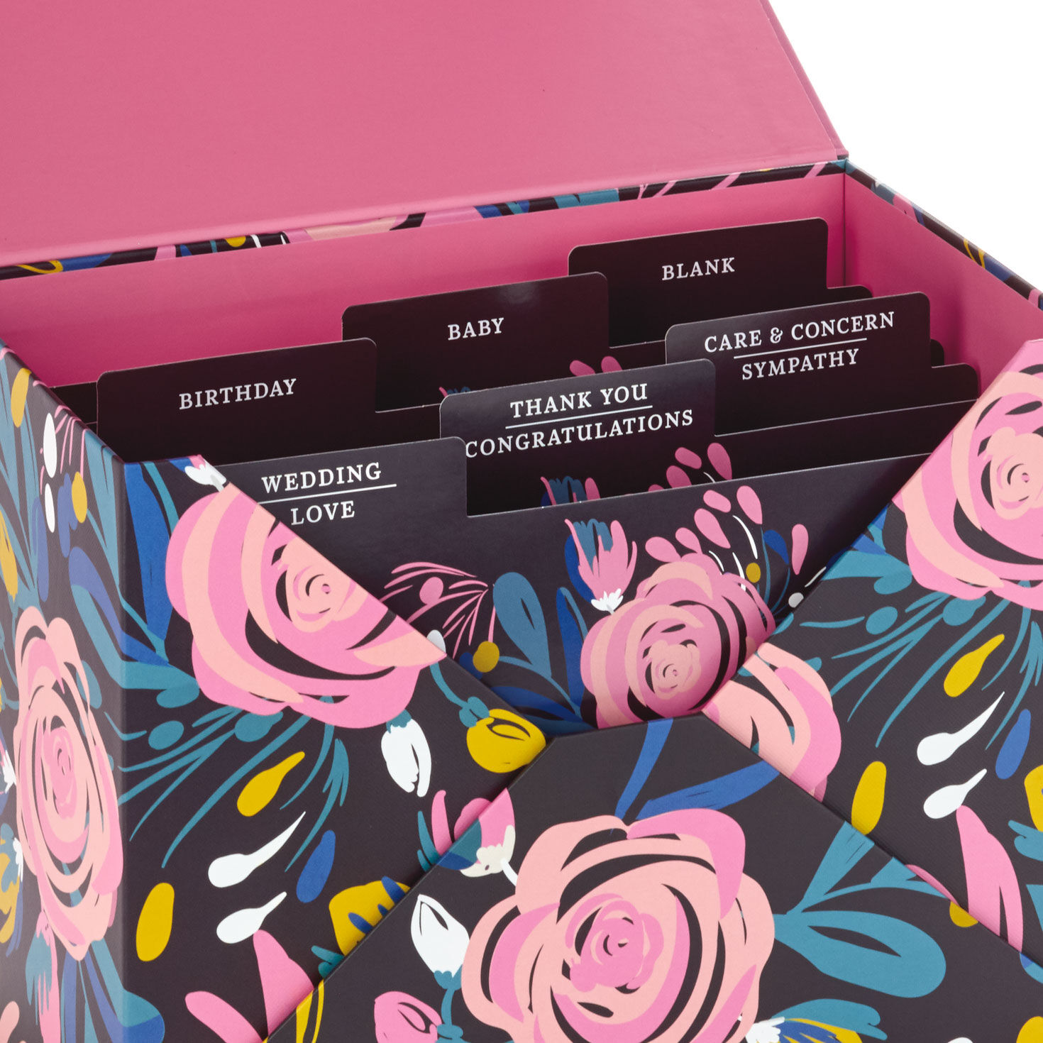 Assorted Cards for All Occasions in Floral Organizer Box
