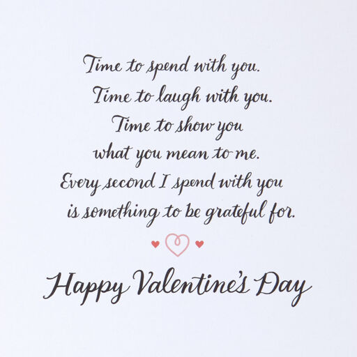 Grateful for Every Second With You Valentine's Day Card, 