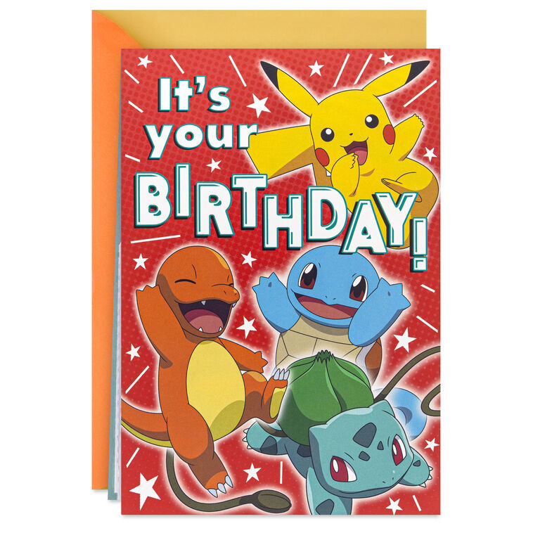 Pokémon Catch All the Fun You Can Pop-Up Birthday Card for Kids