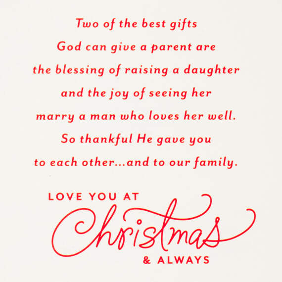 So Thankful Religious Christmas Card for Daughter and Son-in-Law, , large image number 2