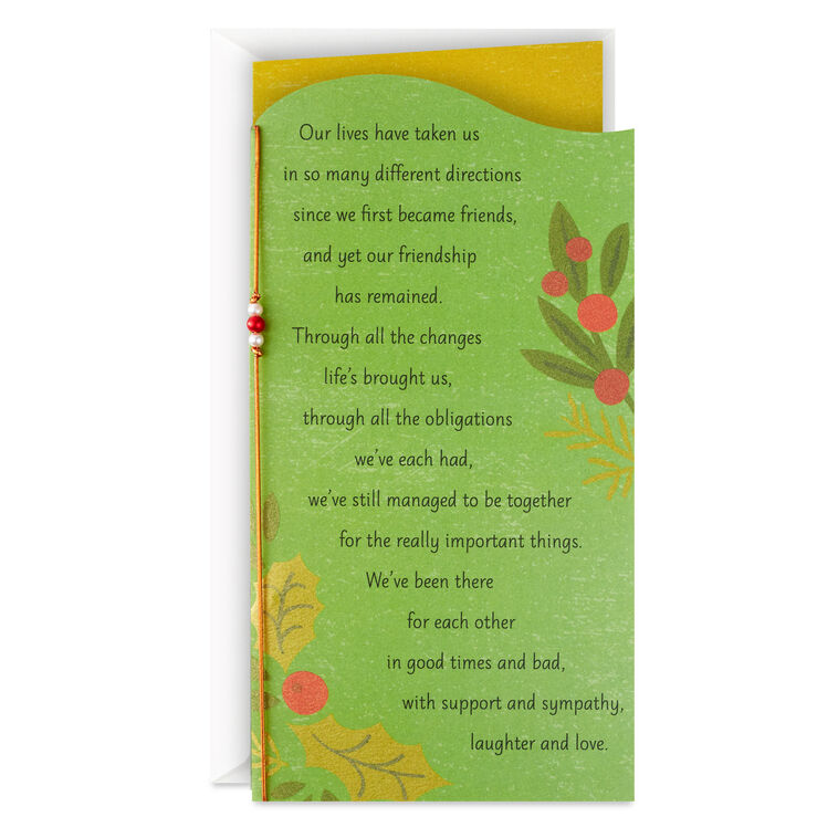 I Cherish Our Friendship Christmas Card for Friend