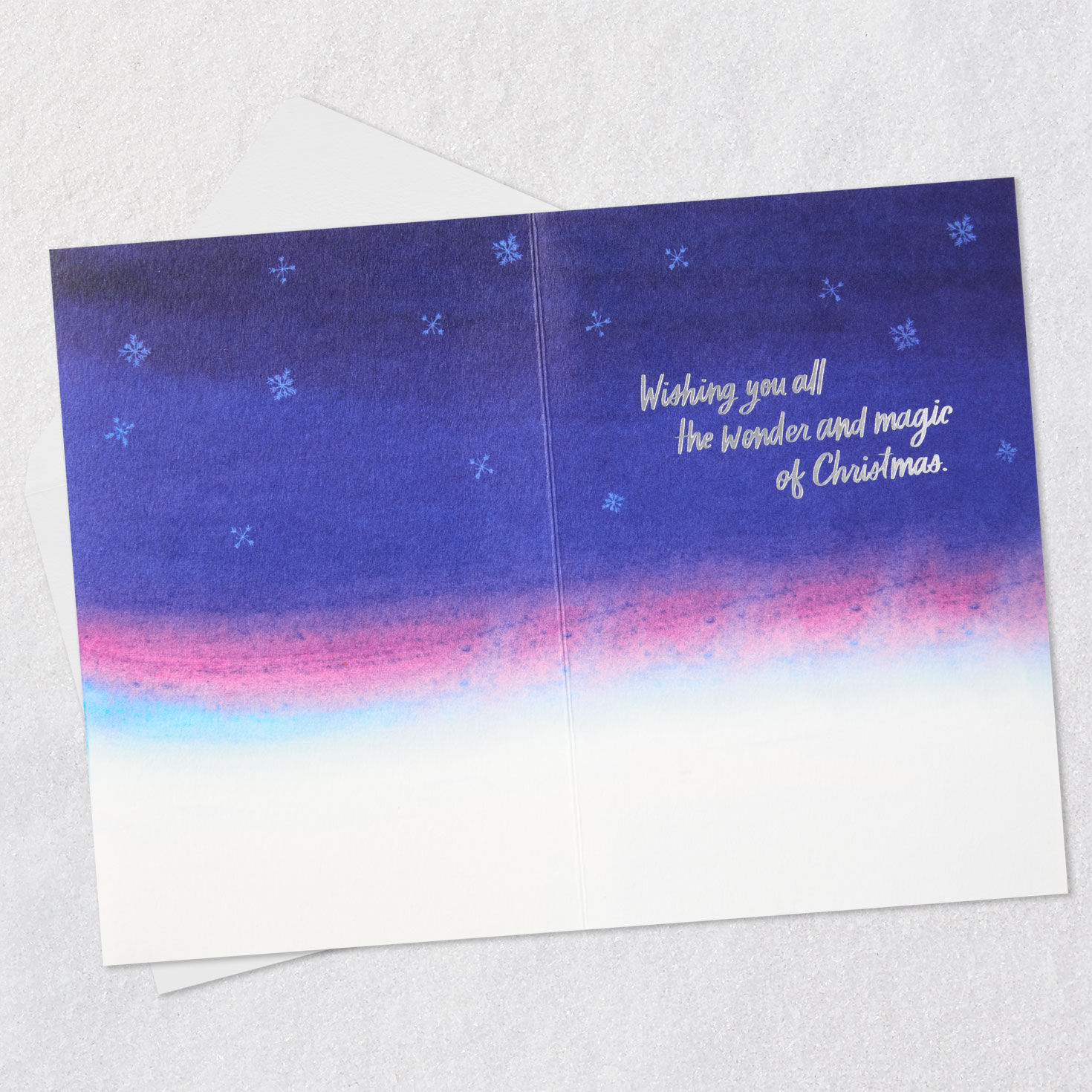 White Tree in Forest UNICEF Christmas Card Open Card with Envelope image number 3