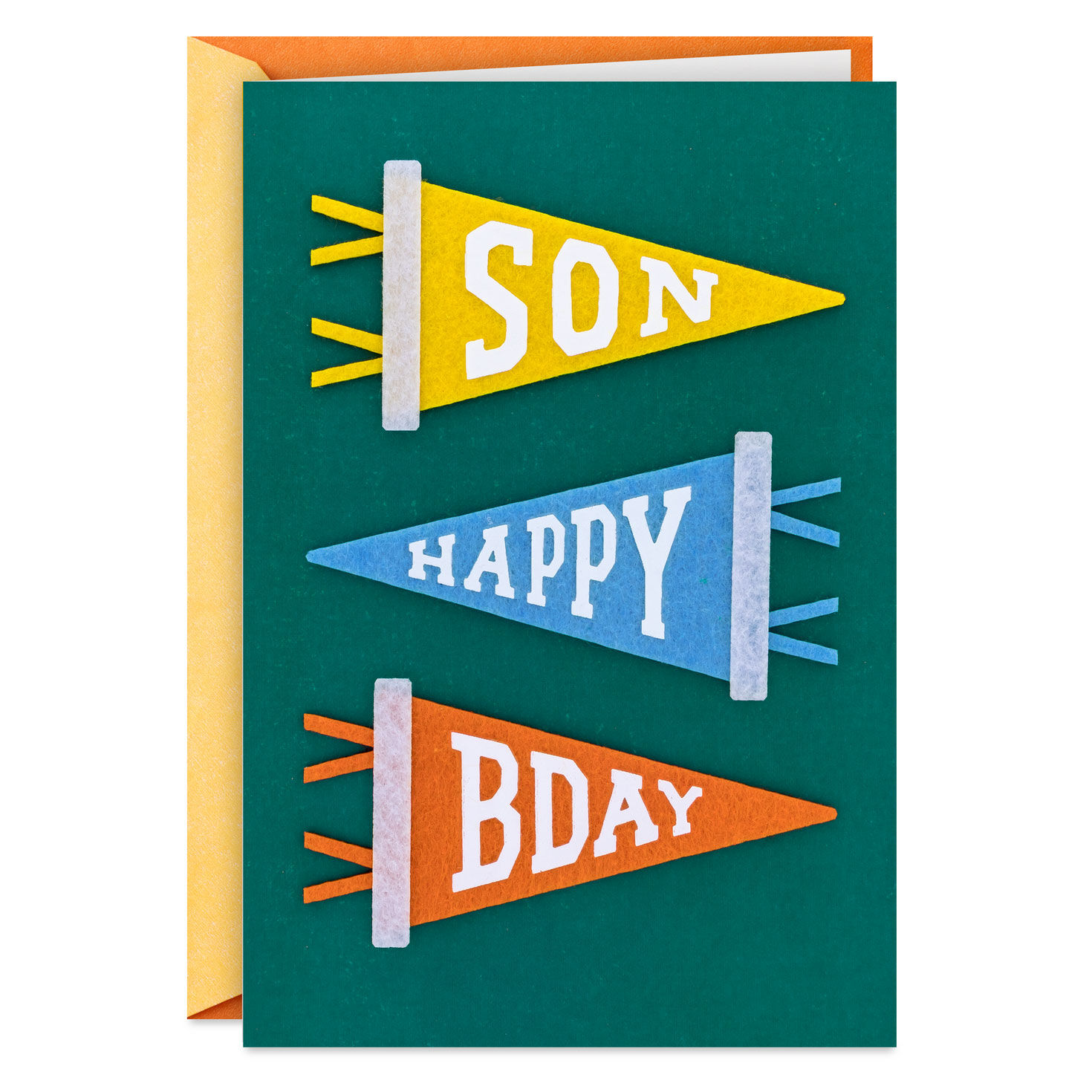 Biggest Fans Pennant Flags Birthday Card for Son