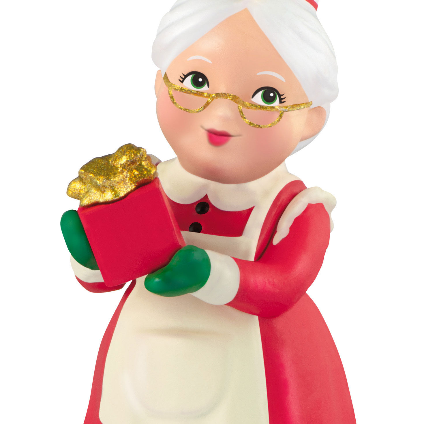 Vintage Mrs. Claus With Red Gift Keepsake Ornament  image number 5