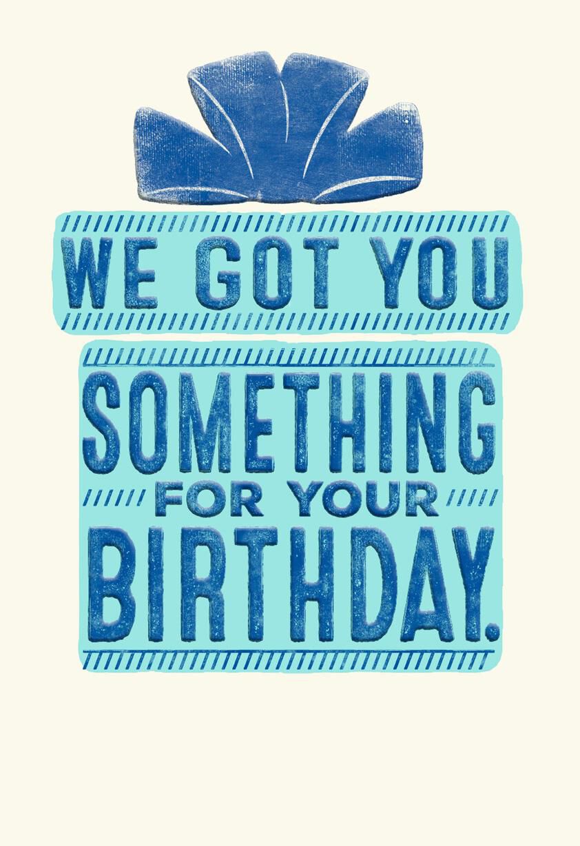 Holding It Funny Birthday Card From Us