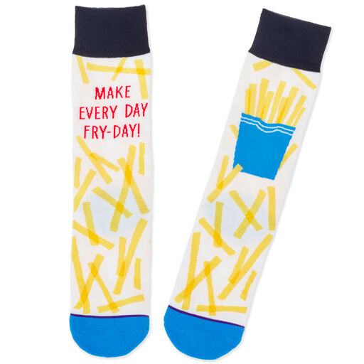 Make Every Day Fry-Day Funny Crew Socks, 