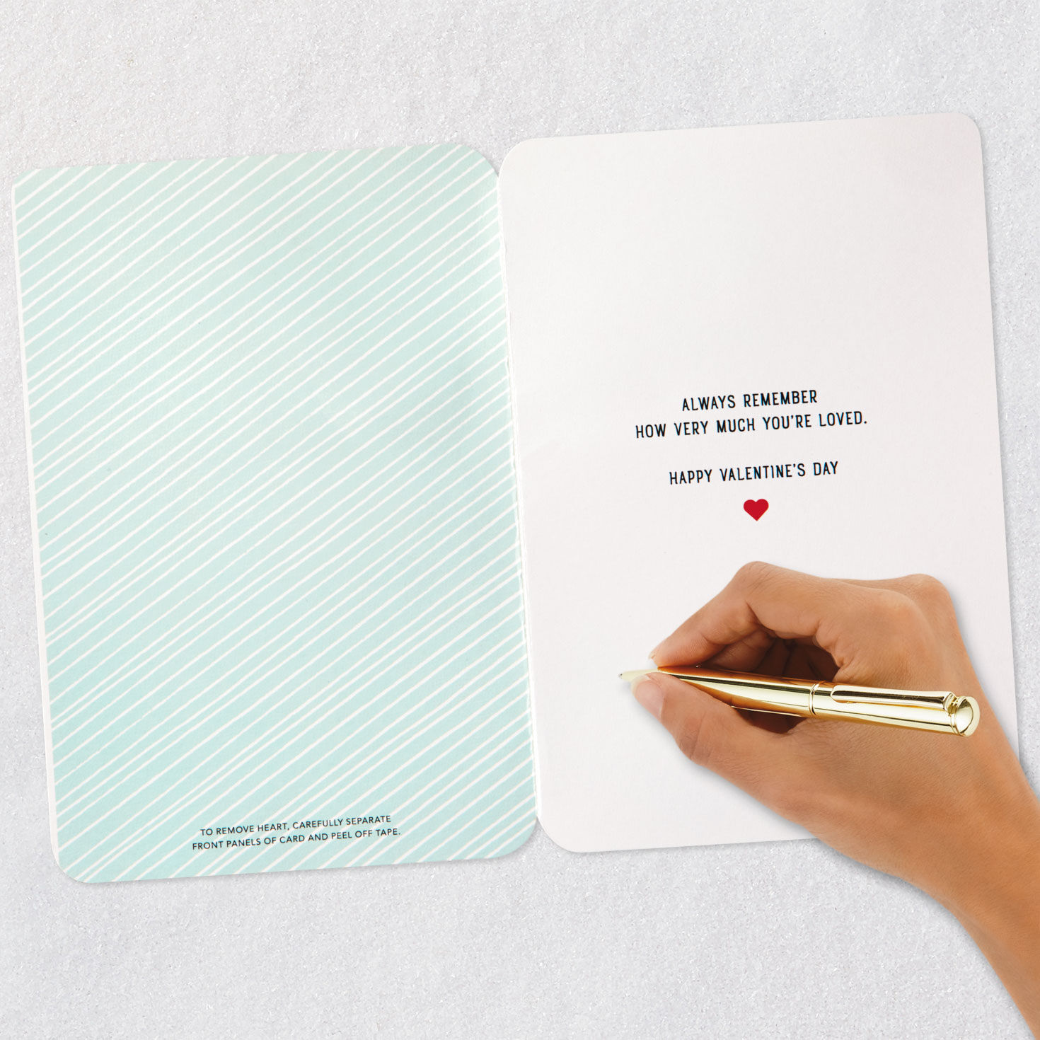 Felt Heart on Dots Valentine's Day Card Signing card image number 7