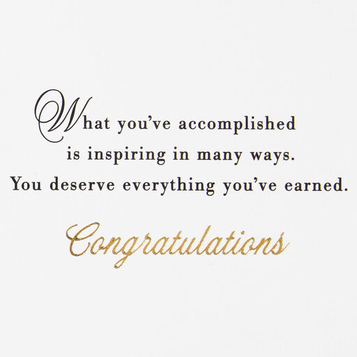 Your Accomplishment Is Inspiring Congratulations Card, 