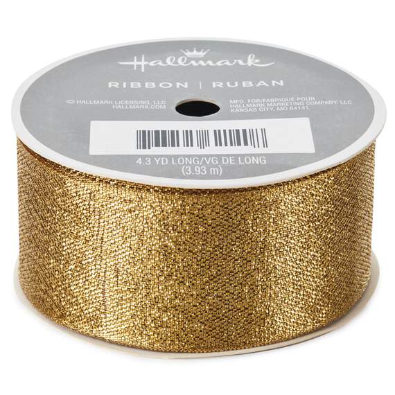 1 1/2" Gold Metallic Ribbon