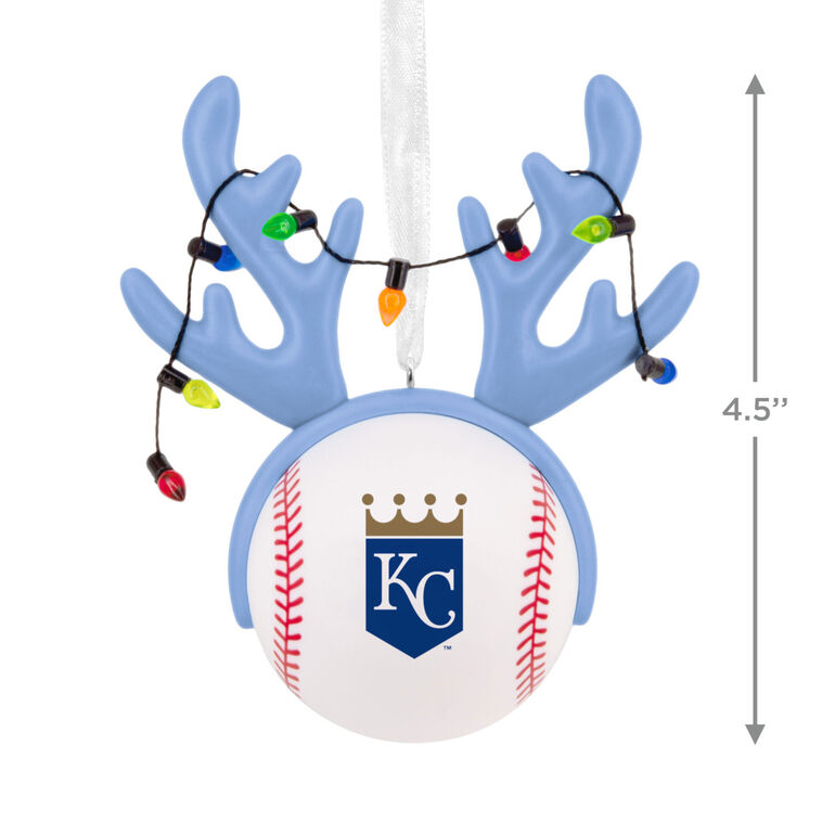 Royals Reindeer Baseball Christmas Ornament measurement image number 3